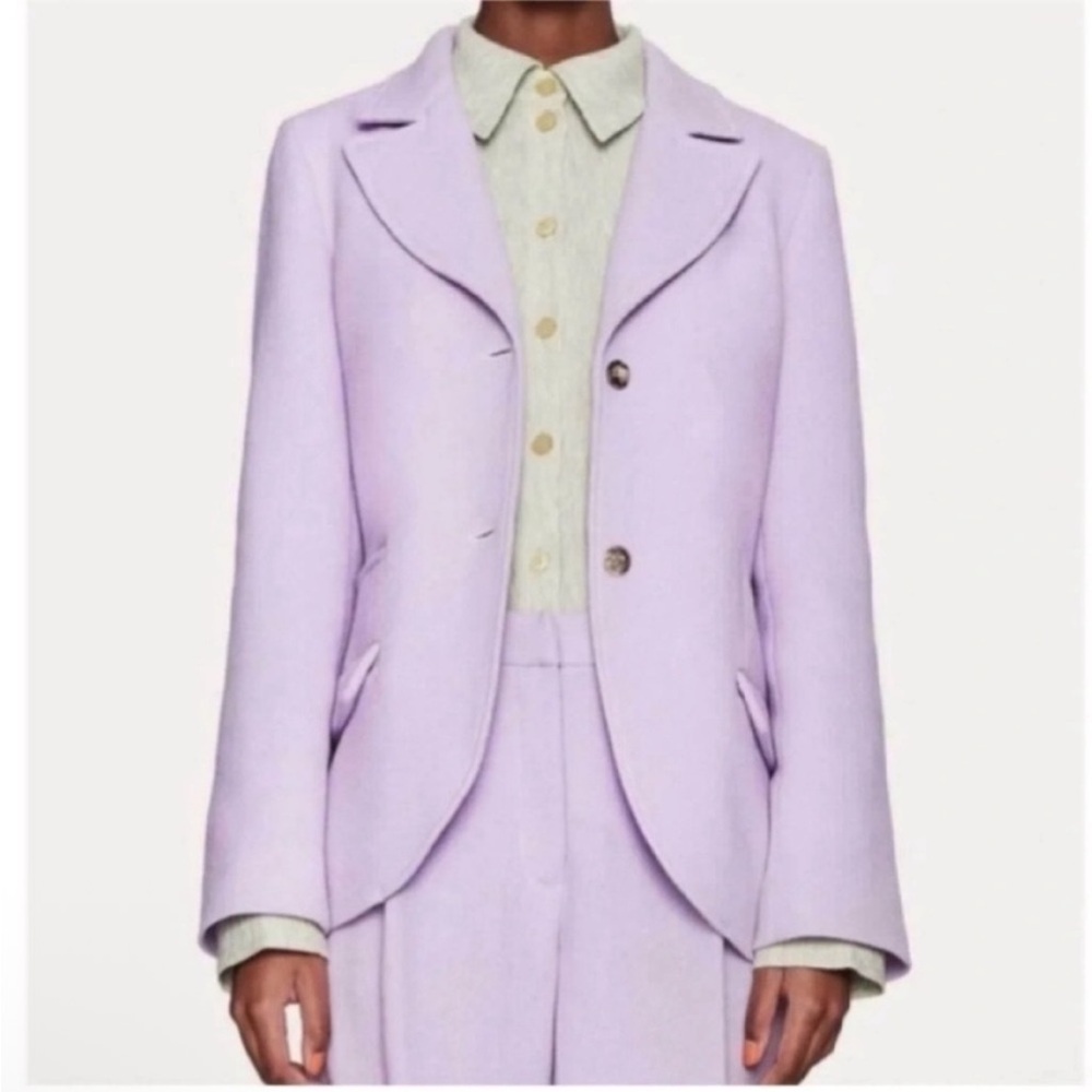 Stine Goya Grace Wool Blazer Jacket Purple Lilac